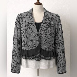 SALE 🌸 2/60$ 🌸
Elegant Abstract Print Blazer | Art Style Jacket | Size M